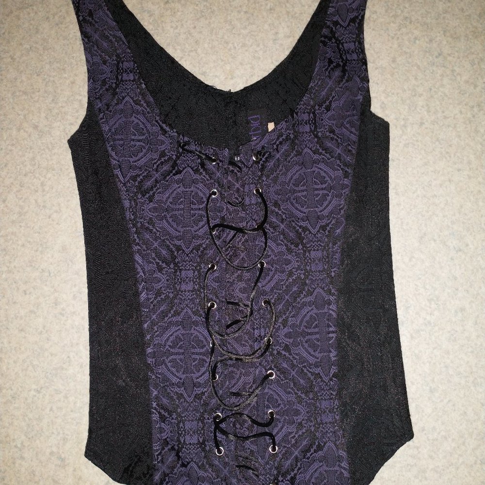 Black, purple 2 piece corset, dress